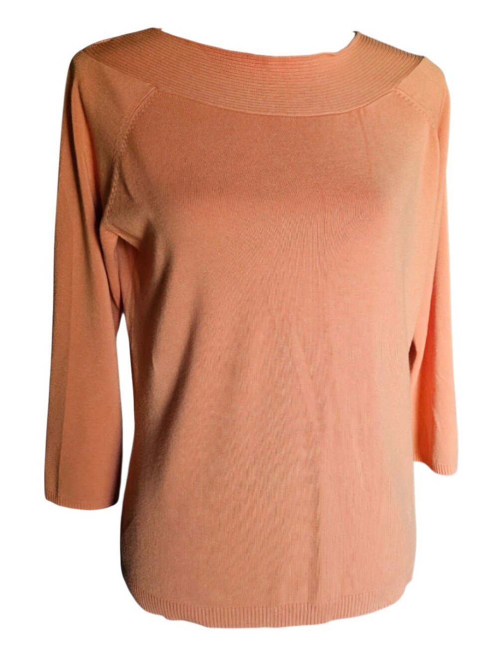 Requirements Peach-Orange Lightweight Knit Top